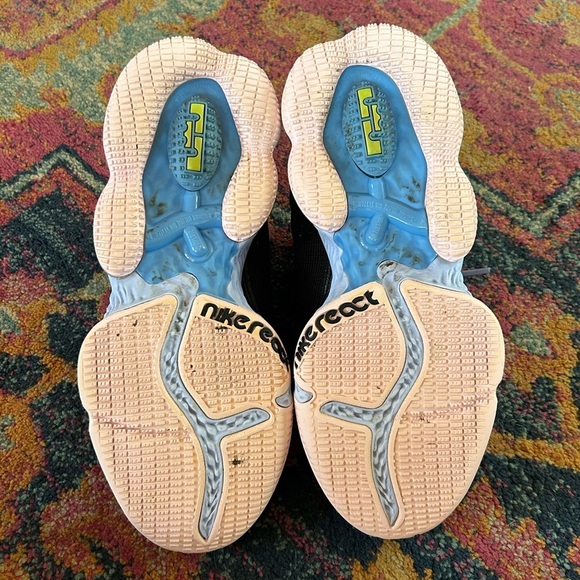 Nike | Men's Black/Lime Green LeBron XIX React Low Athletic Basketball Shoes 8.5 - Picture 11 of 16